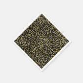 Black & Gold Dots Confetti Elegantes Glam Serviette (Ecke)