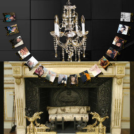 Black Gold Dots Foto Abschluss Jubiläum Party Wimpelkette