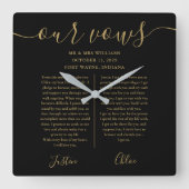 Black Gold Drehbuch Seine und seine Ehegatten Quadratische Wanduhr (Vorderseite)