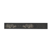 Black Gold Ebony Botanische Monogram Wedite (Person)