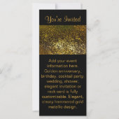 Black & Gold Einladung Rack Card (Vorderseite)