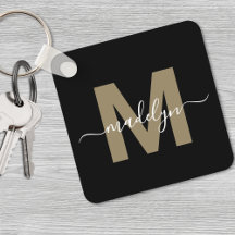 Black Gold Eleganname Monogram
