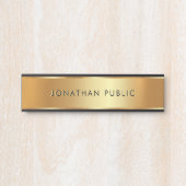 Black & Gold Elegant Business School Home Office Türschild (Vorderseite )