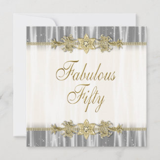Black Gold Elegant Frauen 50. Geburtstagsparty Einladung