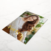 Black Gold Elegant Modernes Minimalistisch 40. Geb Folieneinladung (Gedreht)