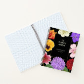 Black Gold Elegante Floral Happiness Journal Notizblock (Innenseite)