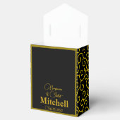 Black Gold Elegante Moderne Hochzeitsempfehlung Geschenkschachtel (Geöffnet)