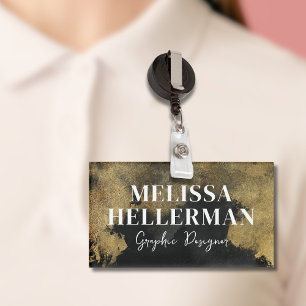 Black Gold Elegante Moderne Namenschild