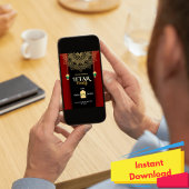 Black Gold Elegante Ramadan Iftar Party Einladung