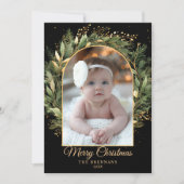 Black Gold Elegante Weihnachten 1 Foto Botanisch (Vorderseite)