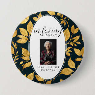 Black & Gold Erinnerung an einen geliebten Mensche Button