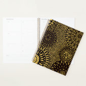 Black Gold Ethnic Floral Daily Planner Notebook Planer (Anzeige)