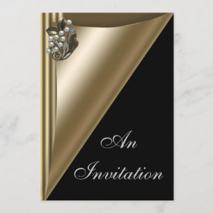 Black & Gold Event Einladungsvorlage Einladung