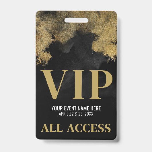 Black Gold Event VIP Ausweis (Front)