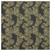 Black Gold Exotic Koi Fish Muster Stoff (Muster)