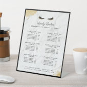 Black & Gold Eyelash Beauty Salon Service List Sockelschild (In SItu)