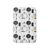 Black Gold Eyelashes Glam Badematte (Vorderseite Vertikal)