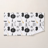 Black Gold Eyelashes Glam Badhandtuch Set (Handtuch)