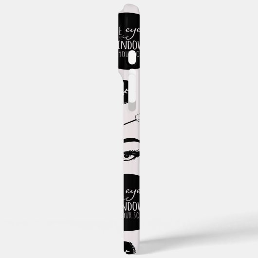 Black Gold Eyelashes Glam Birthday Case-Mate iPhone Hülle (Rückseite / Links)