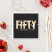 Black Gold Fabulous 50 Geburtstagsparty Serviette (Beispiel)