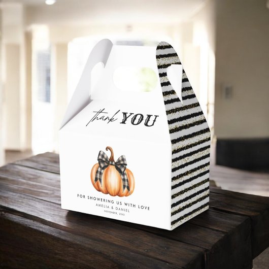 Black Gold Fall Pumpkin Baby Duschbox Geschenkschachtel