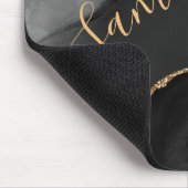 Black & Gold Falsch Glitter Agate Mousepad (Ecke)
