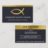 Black Gold Fisch Elegante Kirche San Salvatore - d Visitenkarte (Vorne/Hinten)