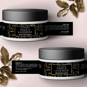 Black & Gold Floral 4 OZ Skincare Kosmetiktücher J