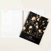 Black Gold Floral Elegance Trendy 2026 planner Planer (Anzeige)