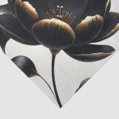 Black & Gold Floral Greige Wedding Seidenpapier (Detail)