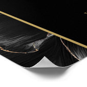 Black Gold Floral Happy Pension Willkommenszeichen Poster (Ecke)