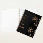 Black gold floral motivational quote 2026 planer (Anzeige)