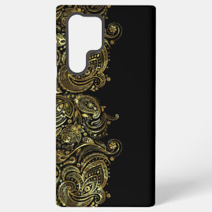 Black & Gold Floral Paisley Lace Samsung Galaxy Hülle