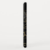 Black Gold Floral Personalisiert Case-Mate iPhone Hülle (Hinten/Rechts)