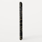 Black Gold Floral Personalisiert Case-Mate iPhone Hülle (Hinten/Links)