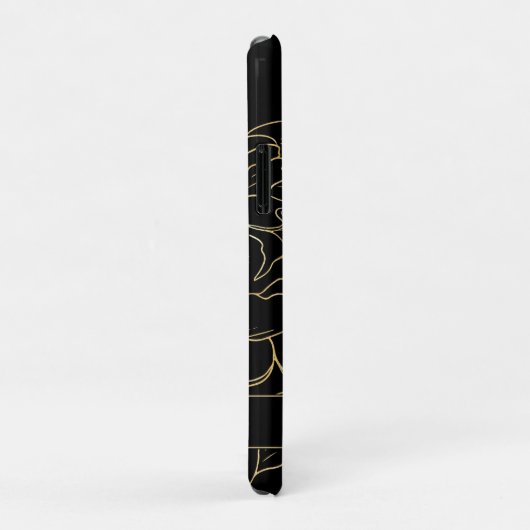 Black Gold Floral Personalisiert Case-Mate iPhone Hülle (Hinten/Rechts)