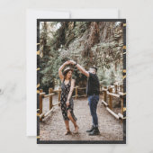 Black Gold Fluid Ink Foto Hochzeit Einladung (Rückseite)