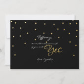 Black Gold Foil Confetti MATRON EONOR Card Einladung (Rückseite)