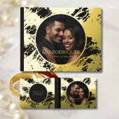 Black Gold Foil Guestbook Unique Fete Gästebücher