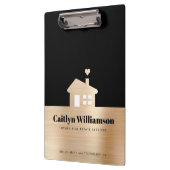 Black Gold Foil Real Anwesen Broker Agent House Klemmbrett (Links)