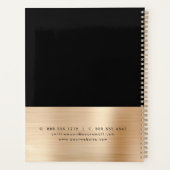 Black Gold Foil Real Anwesen Broker Agent House Planer (Rückseite)