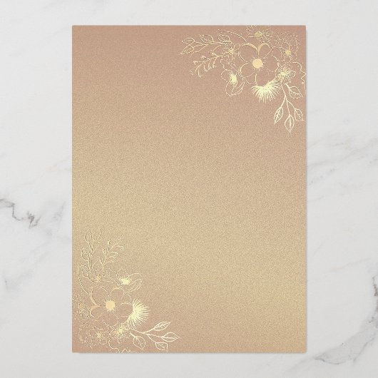 Black Gold Foil Rope Heart Wedite Einladung (Rückseite)