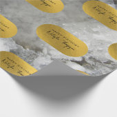 Black Gold Foil Sea Crystals Signature Script Geschenkpapier (Ecke)
