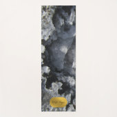Black Gold Foil Sea Crystals Signature Script Yogamatte (Vorderseite)