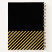 Black Gold Foil Stripes Child Memory Notebook Notizblock (Rückseite)