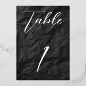 Black/Gold Foil Table Card Nr. 1 Folieneinladung (Vorderseite)