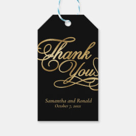 Black & Gold Foil Vielen Dank für Ihre kalligraphi Geschenkanhänger