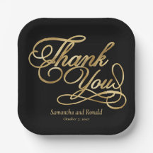 Black & Gold Foil Vielen Dank für Ihre kalligraphi