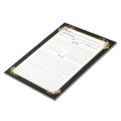Black Gold Foliage Rezept Binder Notepad Notizblock (angewinkelt)