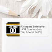 Black Gold Football Jersey Individuelle Name Numme (Insitu)